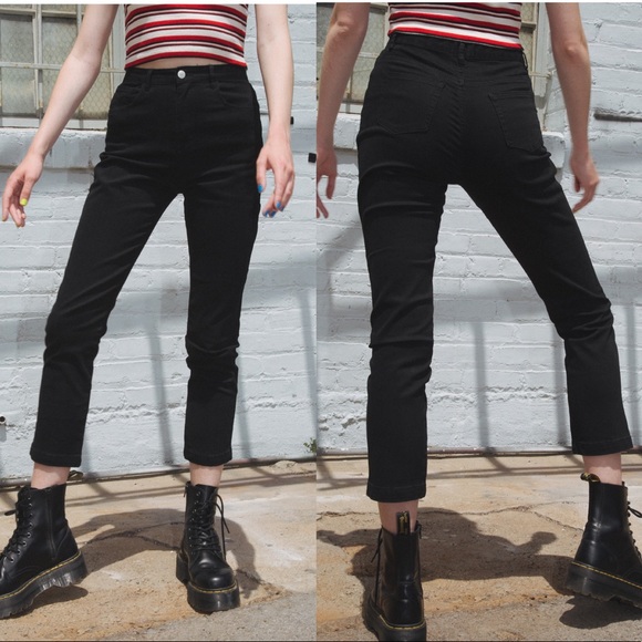 Brandy Melville Pants - NWT Brandy Melville Hi Rise Black Pants Large